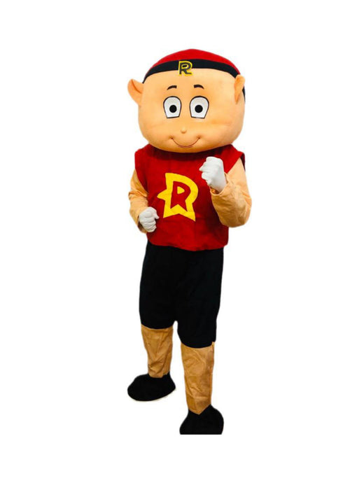 BookMyCostume Brave & Fearless Raju The Thunderstrike Cartoon Character Mascot Costume For Theme Birthday Party & Events | Adults | Full Size